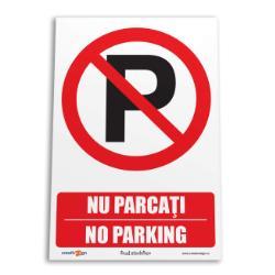 nu parcati placuta no parking semn interzicere avertizare nu parcati