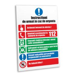 instructiuni in caz de urgenta